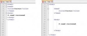 Структура html страницы